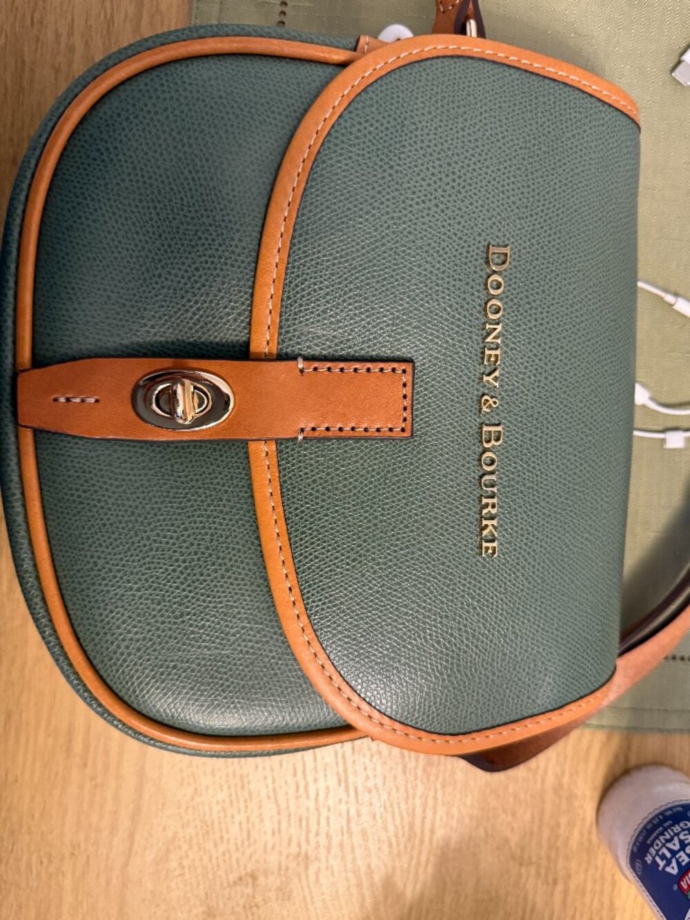 DOONEY & BOURKE Sage Green Claremont Field Leather Bag